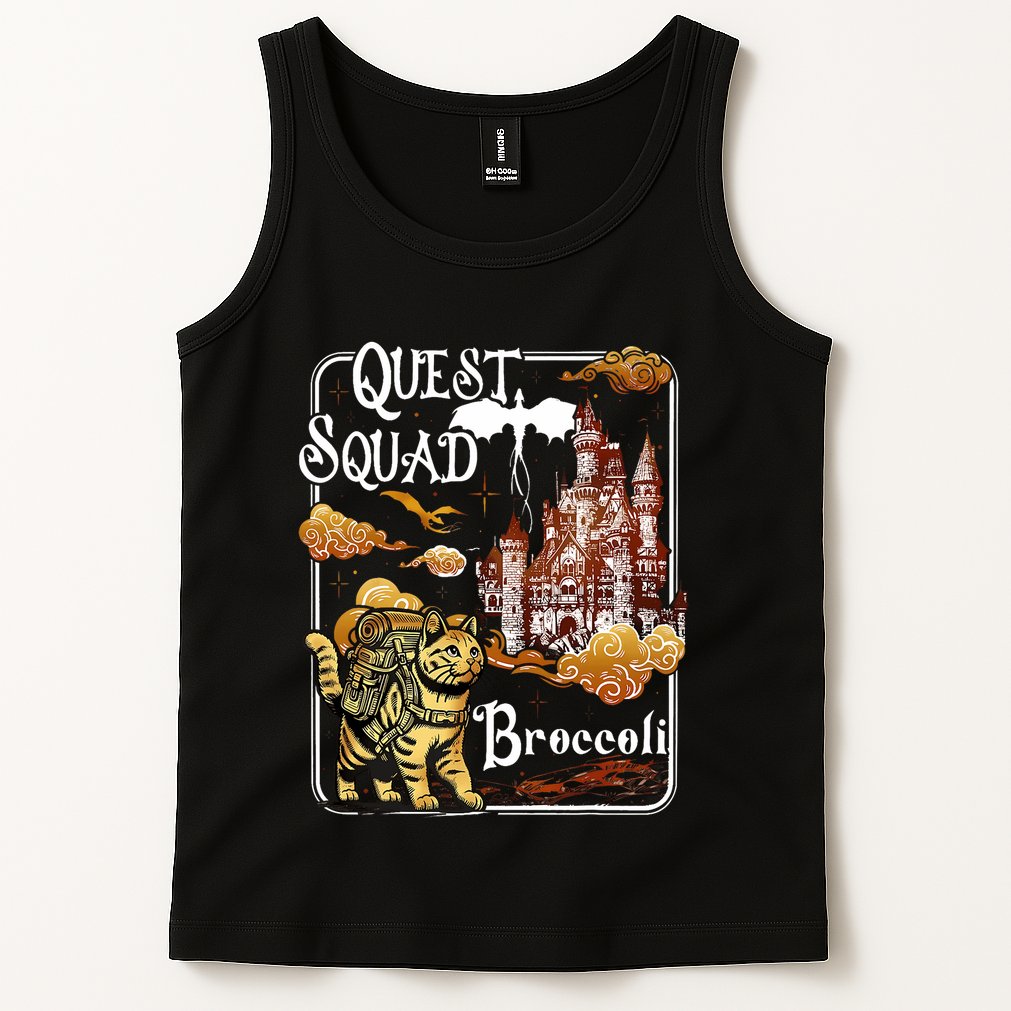 Cat Quest Squad Broccoli Tank Top