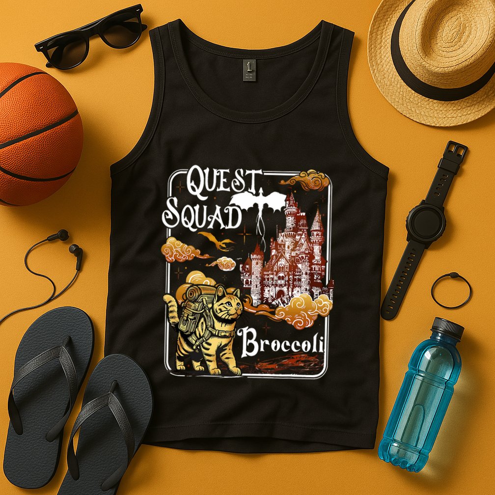 Cat Quest Squad Broccoli Tank Top