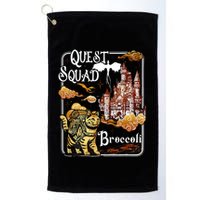 Cat Quest Squad Broccoli Golf Towel