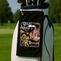 Cat Quest Squad Broccoli Golf Towel