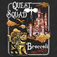 Cat Quest Squad Broccoli Golf Towel