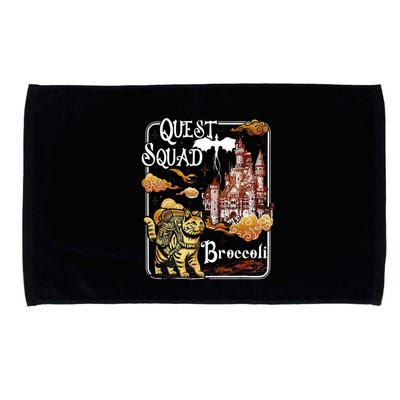 Cat Quest Squad Broccoli Microfiber Hand Towel