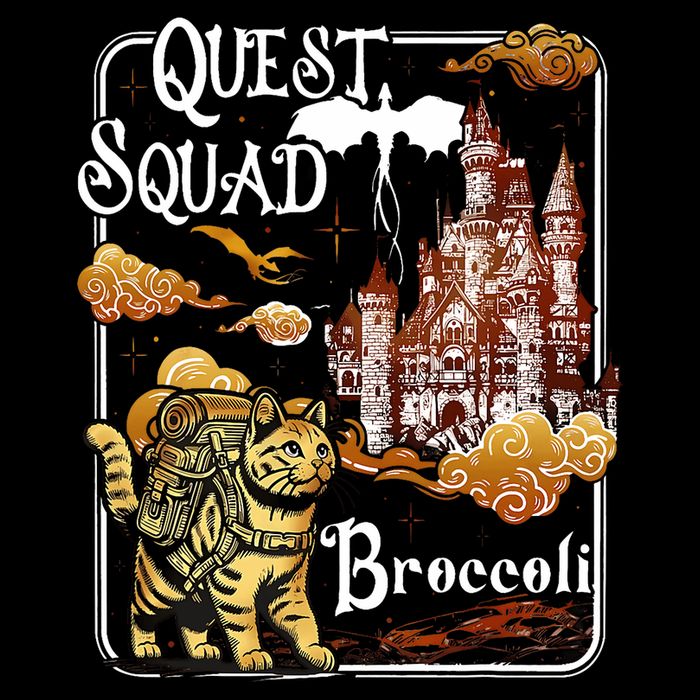 Cat Quest Squad Broccoli Women's Crop Top Tee