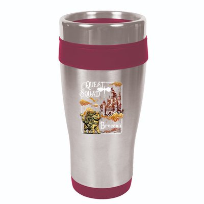 Cat Quest Squad Broccoli 16oz Travel Tumbler