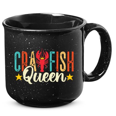 Crawfish Queen Vintage Retro Boil Season Lobster Gift 15oz Campfire Ceramic Mug