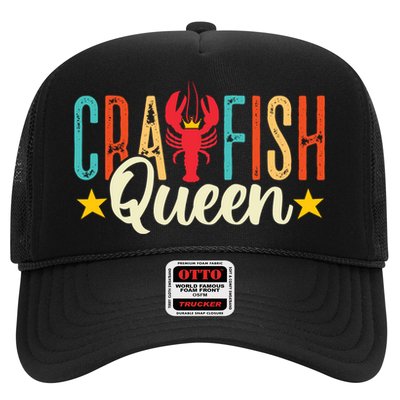 Crawfish Queen Vintage Retro Boil Season Lobster Gift Trucker Hat