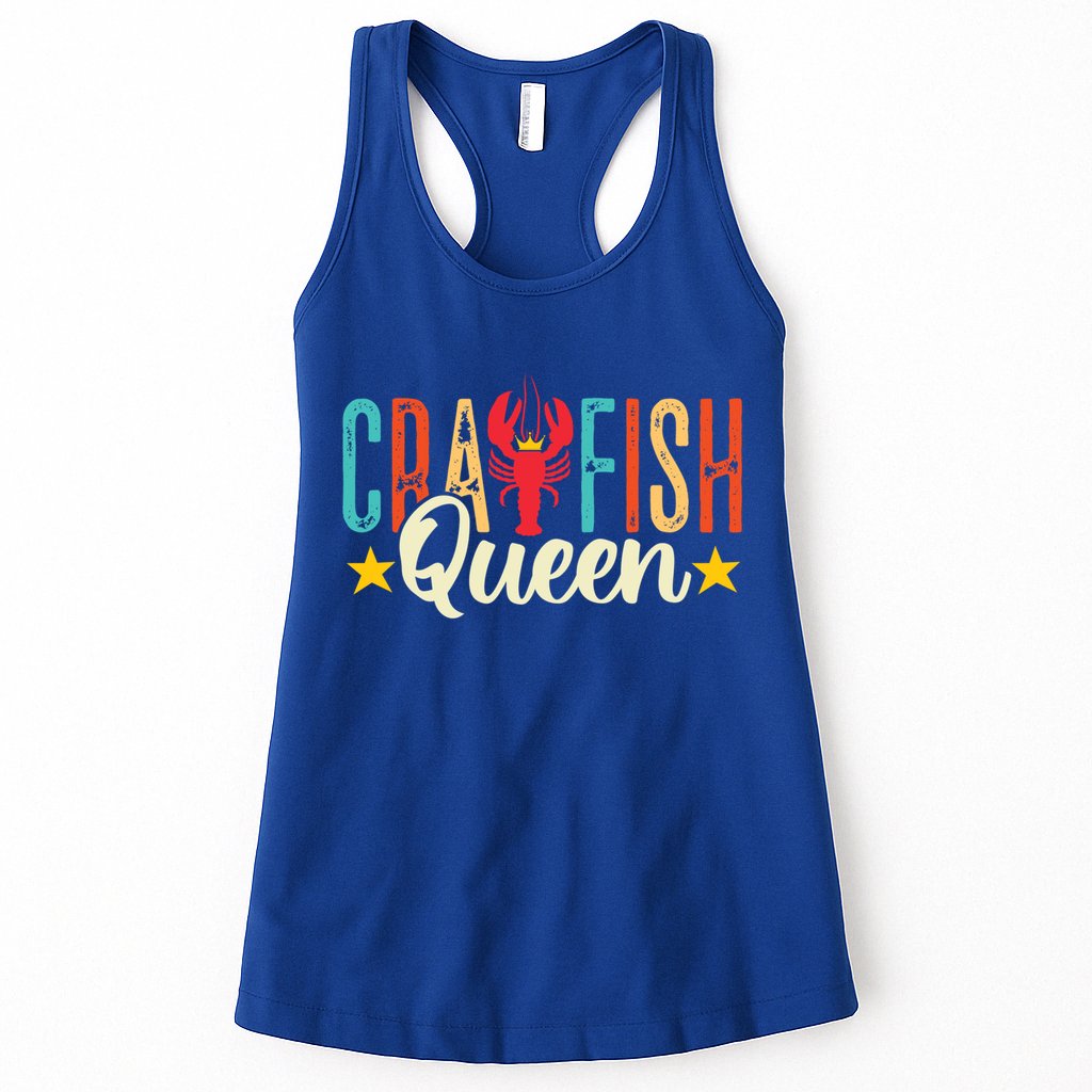 Crawfish Queen Vintage Retro Boil Season Lobster Gift Womens Tank Top
