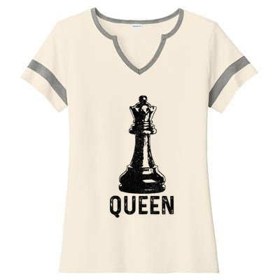 Chess Queen Vintage Halloween Costume Chess Player Ladies Halftime Notch Neck Tee