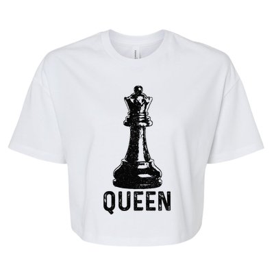 Chess Queen Vintage Halloween Costume Chess Player Bella+Canvas Jersey Crop Tee