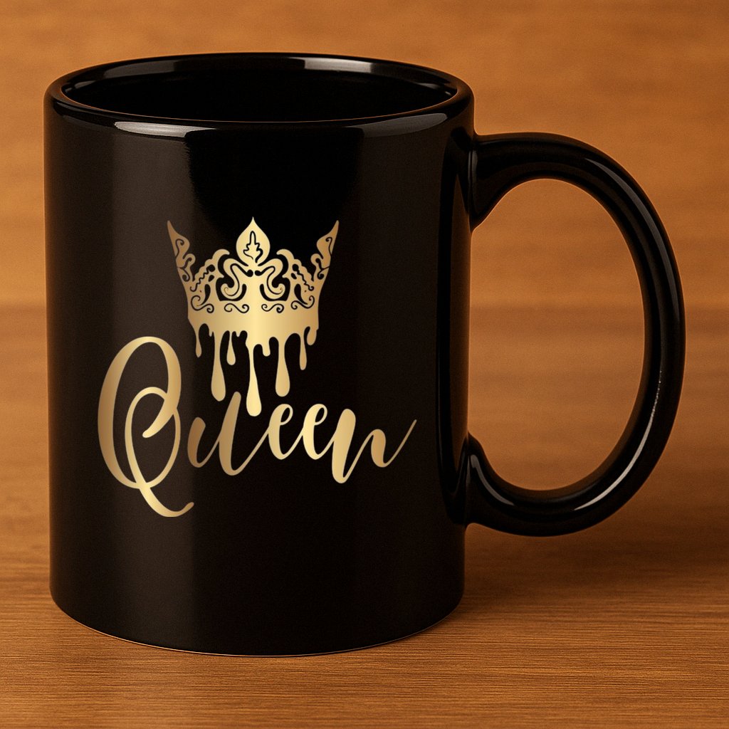 Cool Queen With Crown 11oz C Handle Ceramic Mug