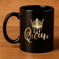 Cool Queen With Crown 11oz C Handle Ceramic Mug