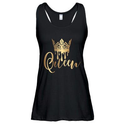 Cool Queen With Crown Ladies Essential Flowy Tank