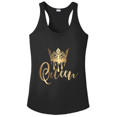 Cool Queen With Crown Ladies PosiCharge Competitor Racerback Tank