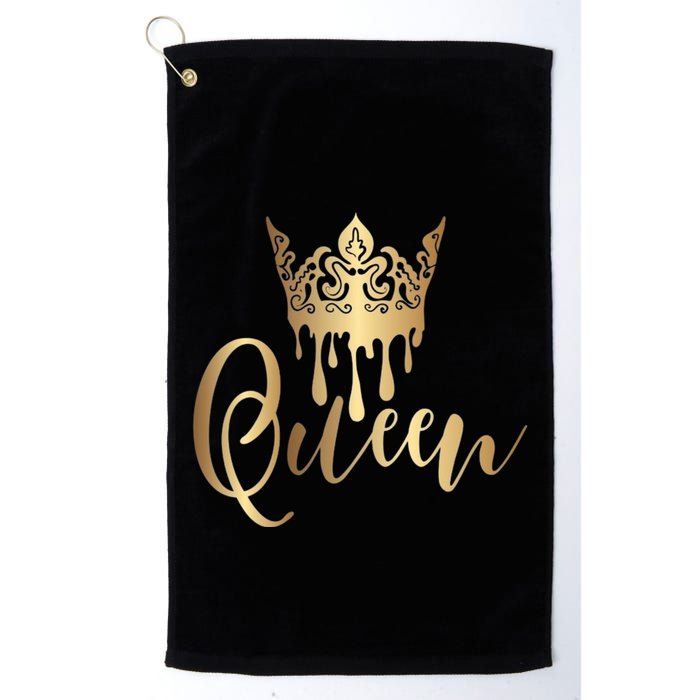 Cool Queen With Crown Golf Towel