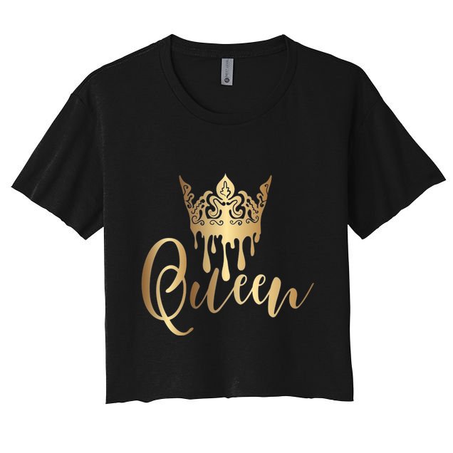 Cool Queen With Crown Crop Top