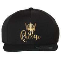 Cool Queen With Crown Wool Snapback Cap