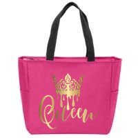 Cool Queen With Crown Zip Tote Bag