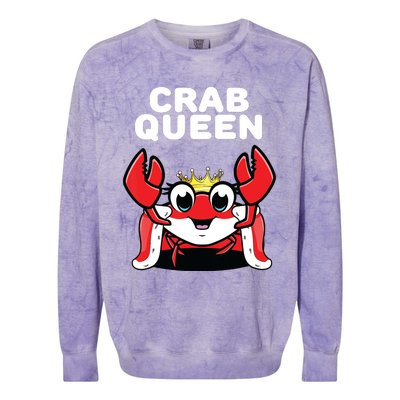 Crab Queen | Womens Crab Colorblast Crewneck Sweatshirt