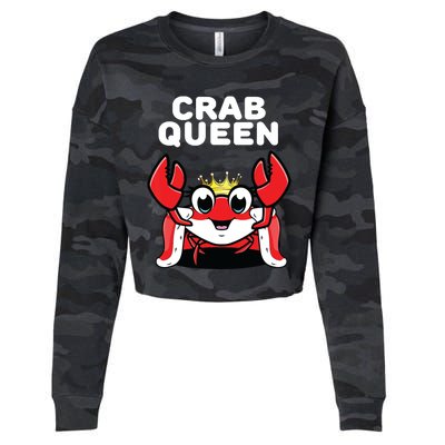 Crab Queen | Womens Crab Cropped Pullover Crew