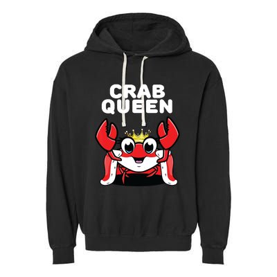 Crab Queen | Womens Crab Garment-Dyed Fleece Hoodie