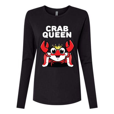 Crab Queen | Womens Crab Womens Cotton Relaxed Long Sleeve T-Shirt