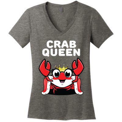 Crab Queen | Womens Crab Women's V-Neck T-Shirt