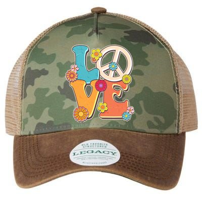 Cute Retro 1960s Flower Power Love Peace Legacy Tie Dye Trucker Hat