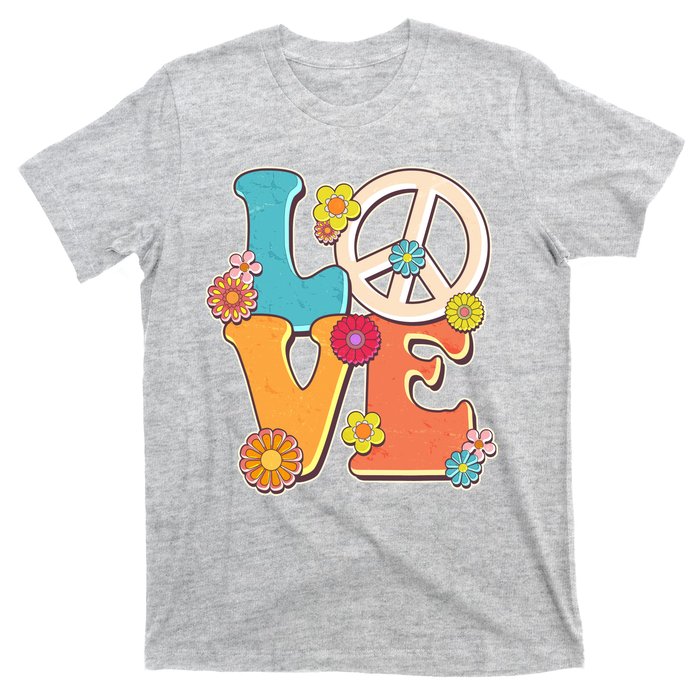 Cute Retro 1960s Flower Power Love Peace T-Shirt