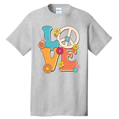 Cute Retro 1960s Flower Power Love Peace Tall T-Shirt