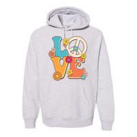 Cute Retro 1960s Flower Power Love Peace Premium Hoodie