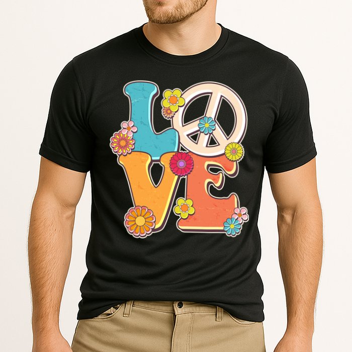Cute Retro 1960s Flower Power Love Peace Performance Shirt