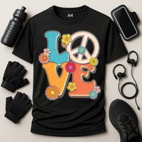 Cute Retro 1960s Flower Power Love Peace Performance Shirt