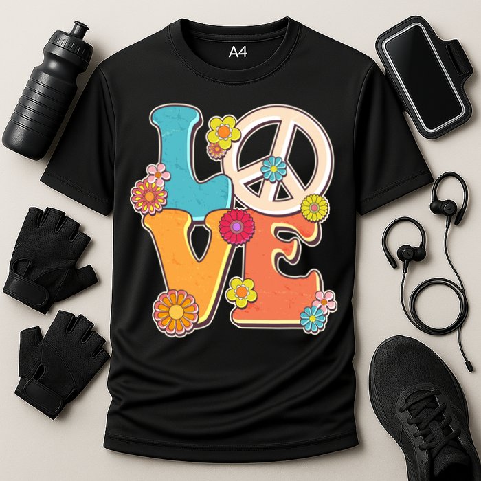 Cute Retro 1960s Flower Power Love Peace Performance Shirt