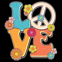 Cute Retro 1960s Flower Power Love Peace Performance Shirt