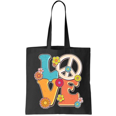 Cute Retro 1960s Flower Power Love Peace Bag