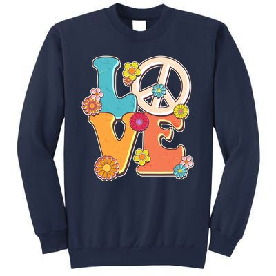 Cute Retro 1960s Flower Power Love Peace Sweatshirt