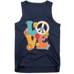 Cute Retro 1960s Flower Power Love Peace Tank Top