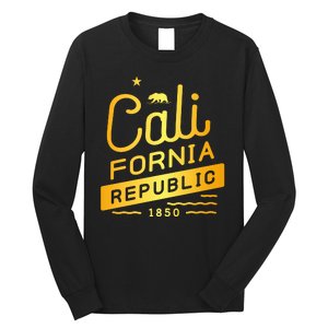 California Republic 1850 Gold Logo Long Sleeve Shirt