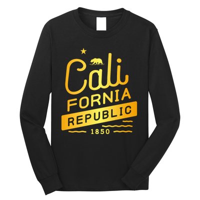 California Republic 1850 Gold Logo Long Sleeve Shirt