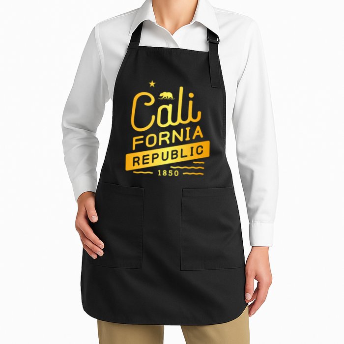 California Republic 1850 Gold Logo Apron