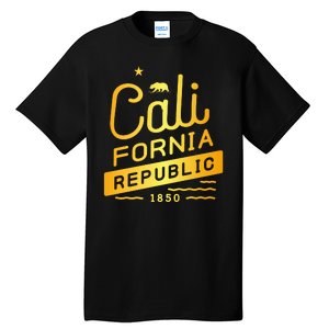 California Republic 1850 Gold Logo Tall T-Shirt