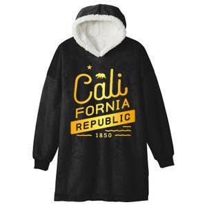 California Republic 1850 Gold Logo Hooded Wearable Blanket