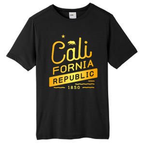 California Republic 1850 Gold Logo Tall Fusion ChromaSoft Performance T-Shirt