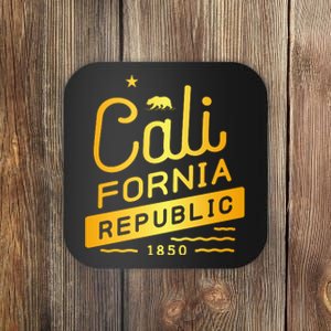 California Republic 1850 Gold Logo Coaster