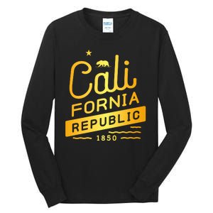 California Republic 1850 Gold Logo Tall Long Sleeve T-Shirt