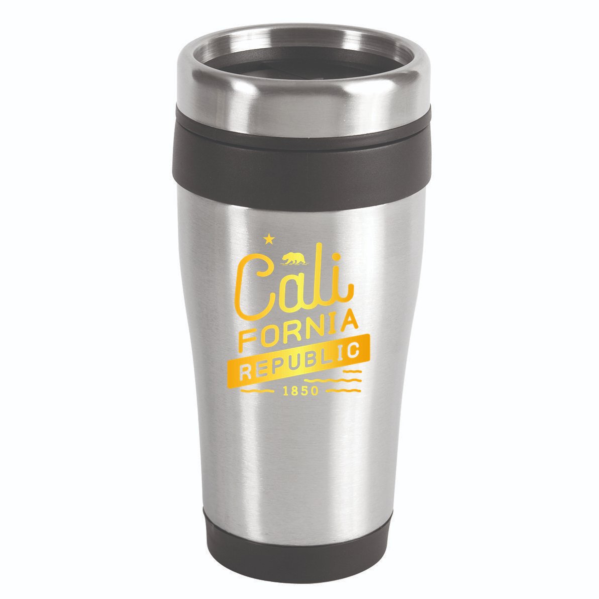 California Republic 1850 Gold Logo 16oz Travel Tumbler