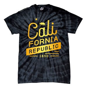 California Republic 1850 Gold Logo Tie-Dye T-Shirt