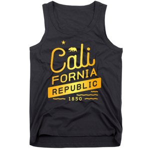 California Republic 1850 Gold Logo Tank Top