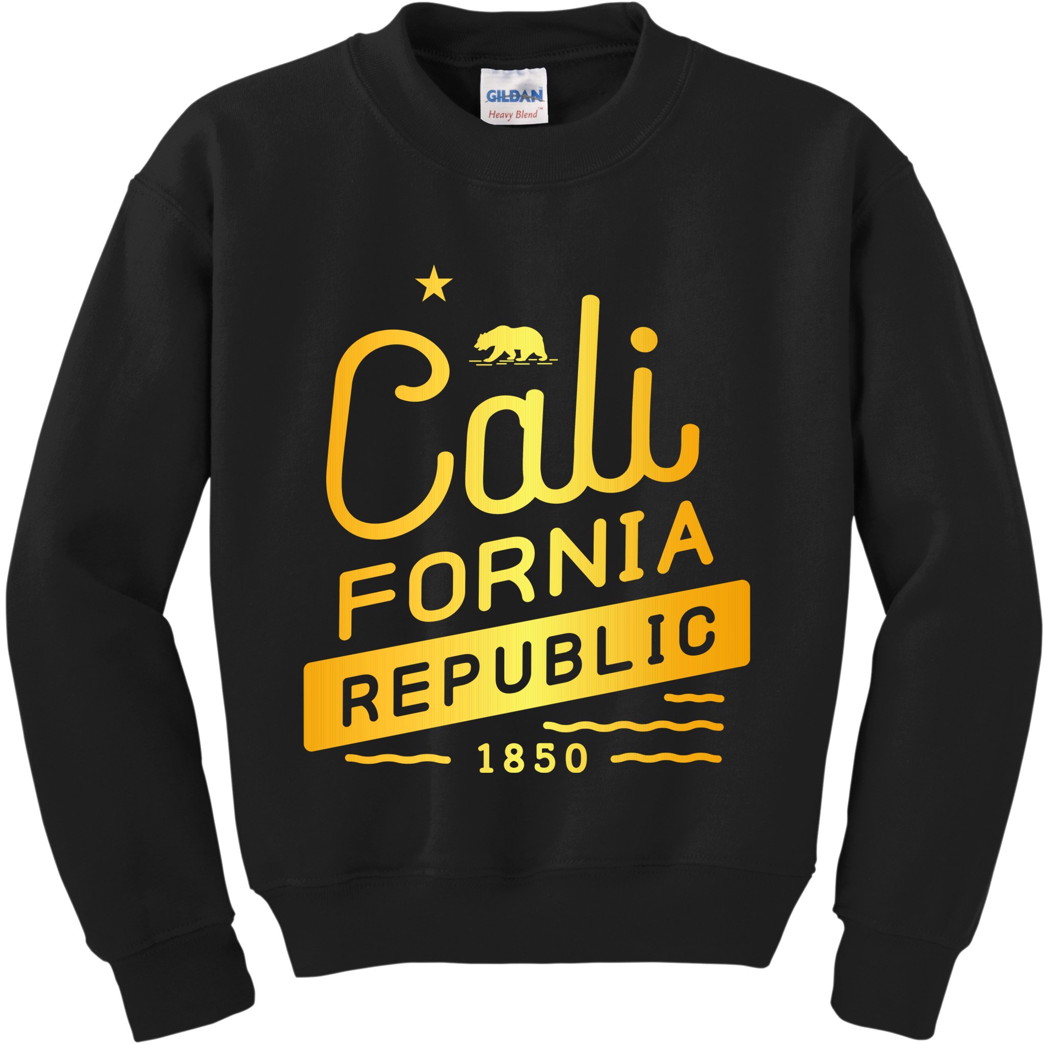 California Republic 1850 Gold Logo Kids Sweatshirt