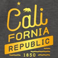 California Republic 1850 Gold Logo Vector Backpack
